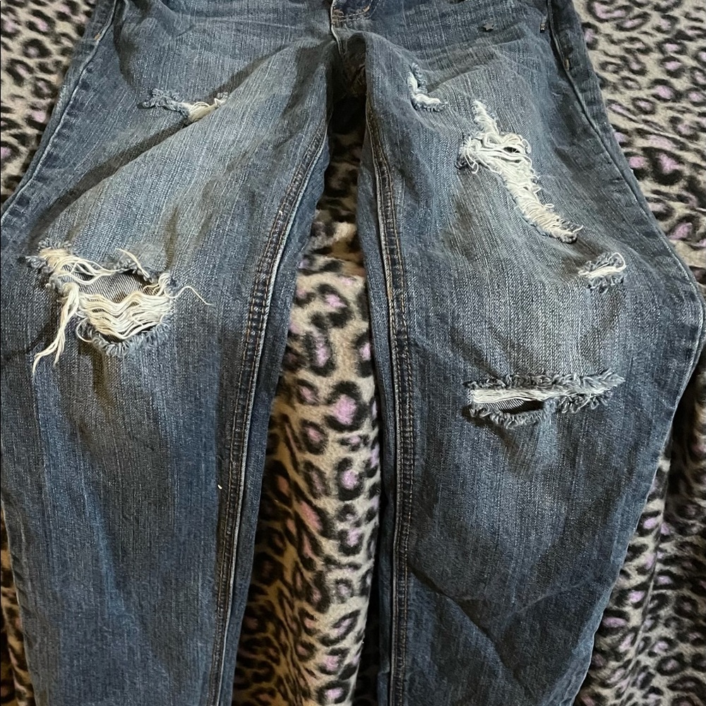 Dark blue jeans